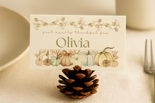 'Just Really Thankful For' Name Tag