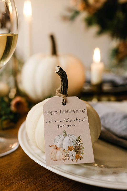 'We're so thankful for you' Tag