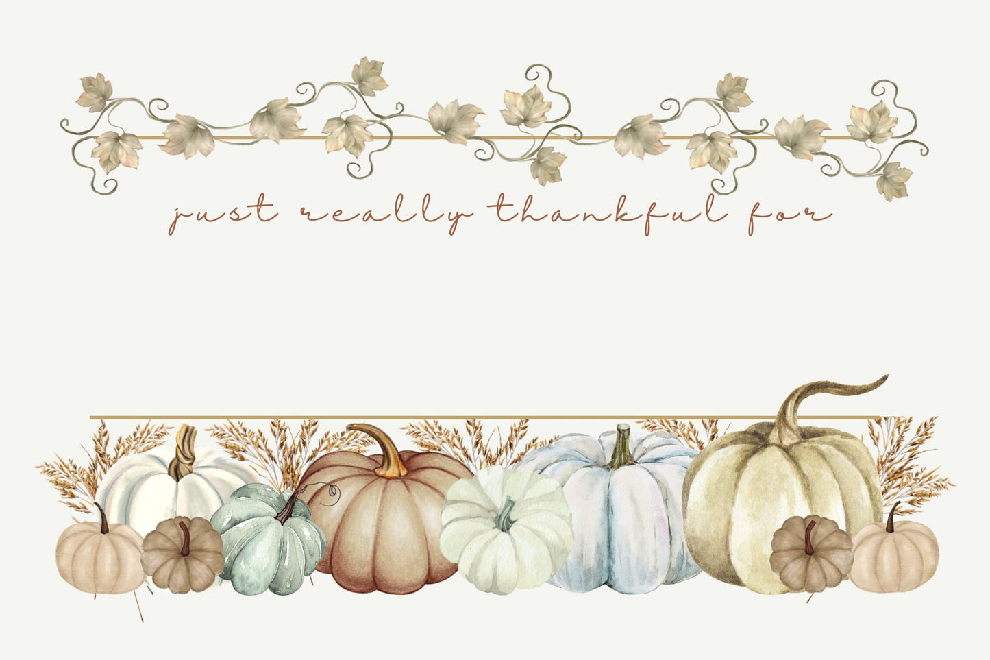 'Just Really Thankful For' Name Tag